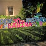 Happy Birthday Yard Sign in Chapel Hill, NC