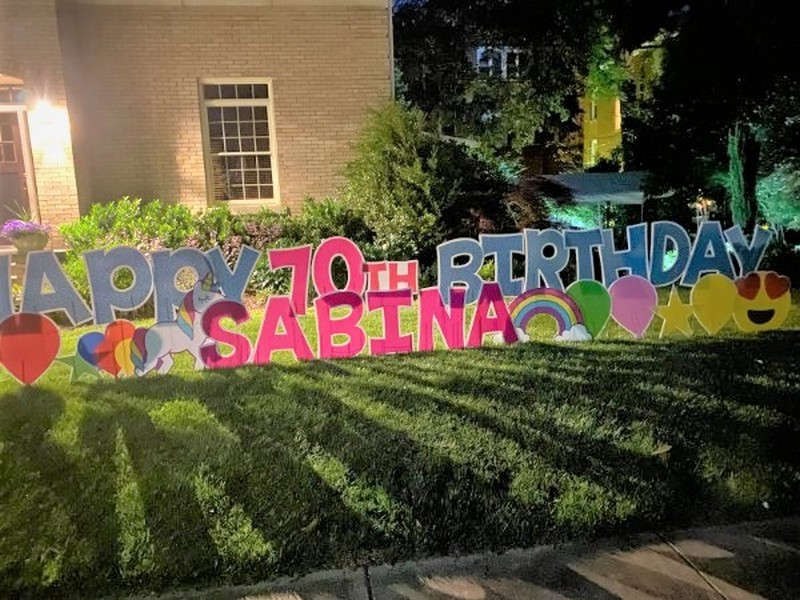 Happy Birthday Yard Sign in Chapel Hill, NC